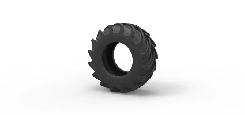 Tractor tire 37 Scale 1:25 - Model preview 7