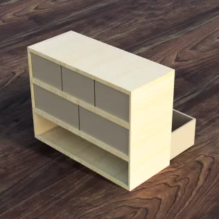 Mini Storage Cabinet - Inspired by Ikea MOPPE - Model thumbnail 3