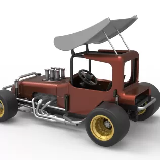 Vintage Winged Supermodified stock car Scale 1:25 - Model thumbnail 12