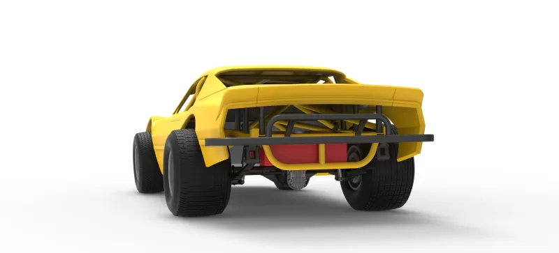 Vintage Dirt late model Race car Version 2 Scale 1:25 - Model preview 15