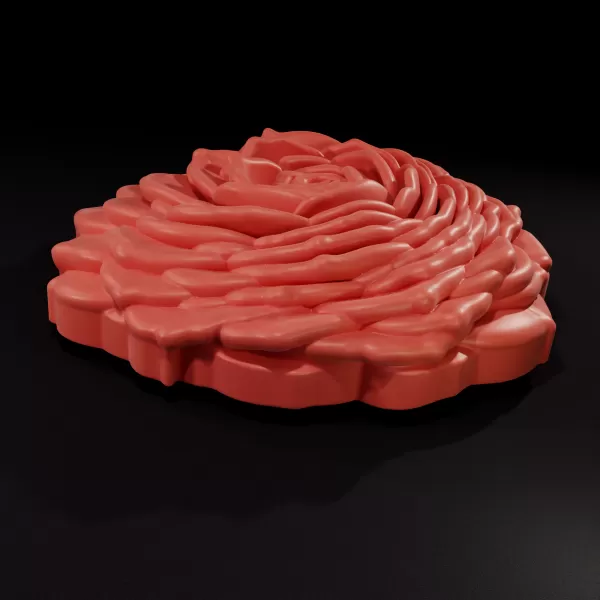 Lush Layered Begonia Bloom Printable 3D model - Model preview 2