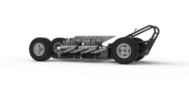 Vintage AWD Dragster Base Version 2 Scale 1:25 - Model preview 13