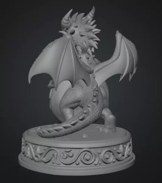 Sweet Donut Dragon STL File for 3D Print - Model preview 11