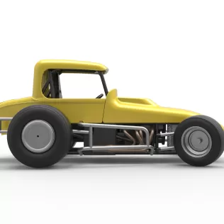 Vintage Sprint car while turning Version 2 Scale 1:25 - Model thumbnail 20