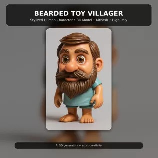 Fantasy Toy Character Collection Kitbash High-Poly 3D Model Set - Model thumbnail 12