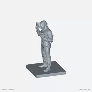Chained Mask-Bearing Figure - STL - Model thumbnail 2