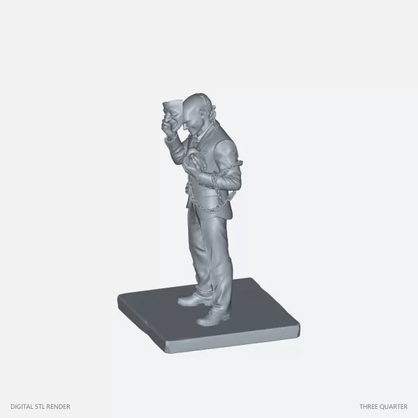 Chained Mask-Bearing Figure - STL - Model preview 2
