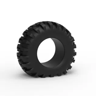 Offroad tire 4 deflated Scale 1:25