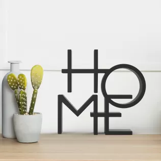 3D Home Word Sign, Home Word Decor, Typography Sculpture - Model thumbnail 2