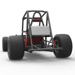 Vintage Dirt Modified stock car Base Version 2 Scale 1:25 - Model thumbnail 15