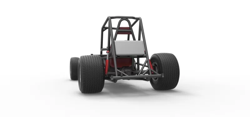 Vintage Dirt Modified stock car Base Version 2 Scale 1:25 - Model preview 15