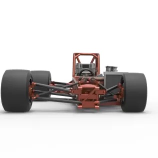 Supermodified front engine race car Base Version 3 Scale 1:25 - Model thumbnail 7
