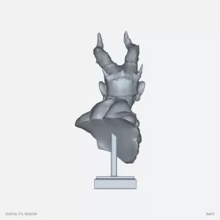 Howling Horned Imp Bust on Stand - 100 mm STL