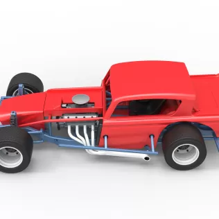 Vintage Asphalt Modified stock car V9 Scale 1:25 - Model thumbnail 10