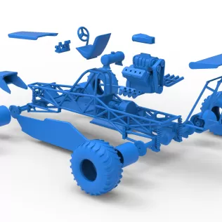 Vintage Mud dragster Scale 1:25 - Model thumbnail 24
