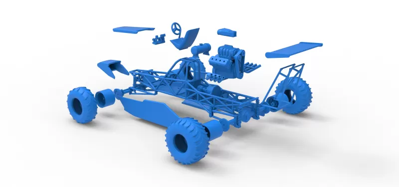 Vintage Mud dragster Scale 1:25 - Model preview 24