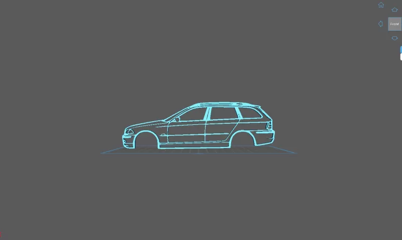 BMW - E46 Break Wall Art - Model preview 1