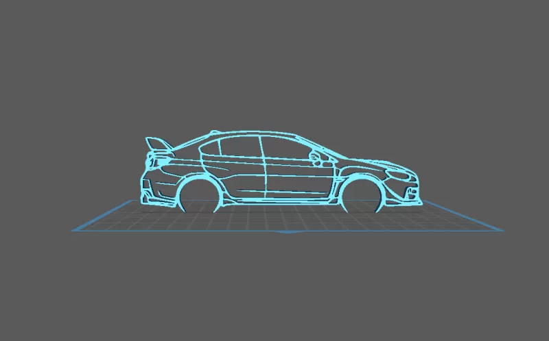 Subaru - WRX STI 2015 Wall Art - Model preview 2