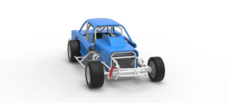 Vintage Dirt Modified stock car Version 10 Scale 1:25 - Model preview 26