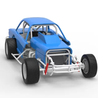 Vintage Dirt Modified stock car Version 10 Scale 1:25 - Model thumbnail 26