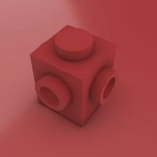 LEGO Brick 1X1 with Knobs on 3 Sides - Model thumbnail 2