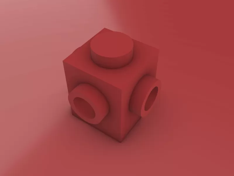 LEGO Brick 1X1 with Knobs on 3 Sides - Model preview 2