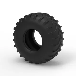 Mud dragster rear tire 2 Scale 1:25 - Model thumbnail 7