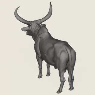 Indian Bull Print Ready 3D Model