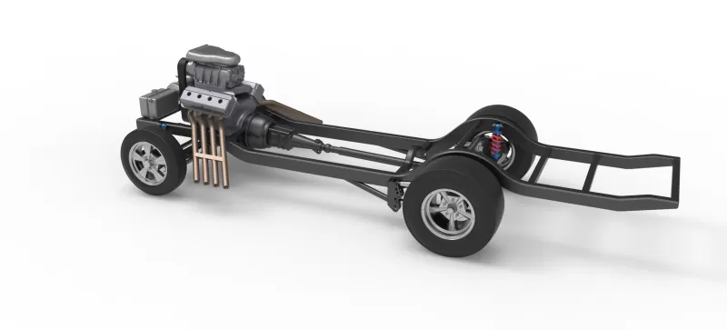 Chassis of Gasser Version 3 Scale 1:25 - Model preview 9