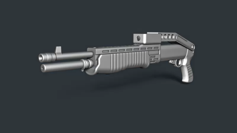 SPAS-12 Folded Stock RoZ - Model preview 4
