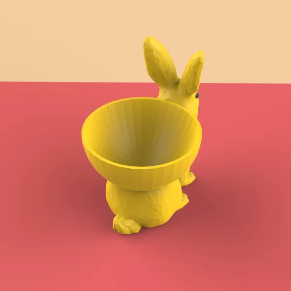 Easter Bunny Egg Holder, Easter Egg Gift, 3D Printing for Decor - Model preview 2