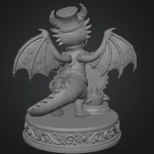 Clockwork Fantasy Dragon STL for 3D Printing - Model thumbnail 9
