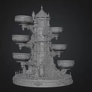 Steampunk Key & Jewelry Organizer STL File for 3D Print