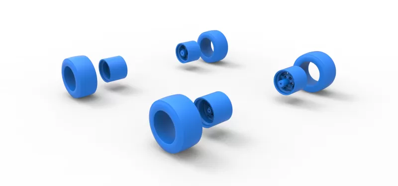 Wheel Set of 350 Supermodified Scale 1:25 - Model preview 12