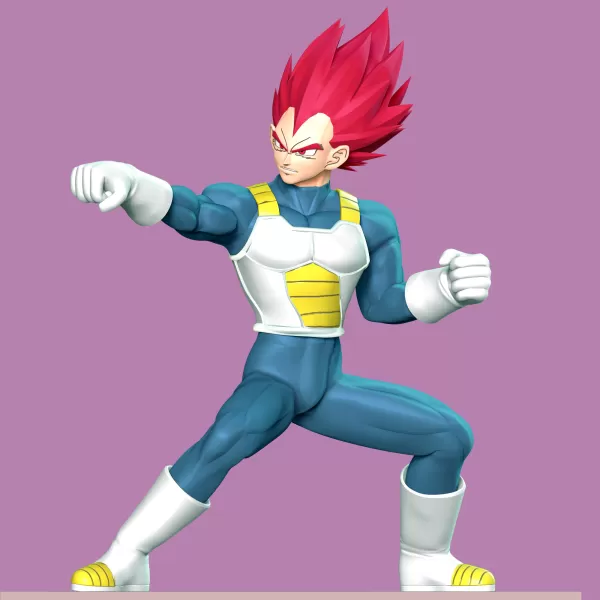Vegeta SSJ God - Dragon Ball - Model preview 1