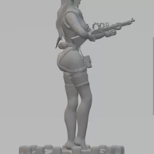 steampunk girl figurine - Model thumbnail 2