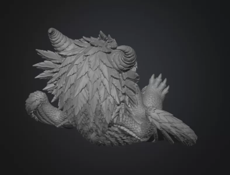 Bluebell Baby Dragon STL File for 3D Print - Model preview 12