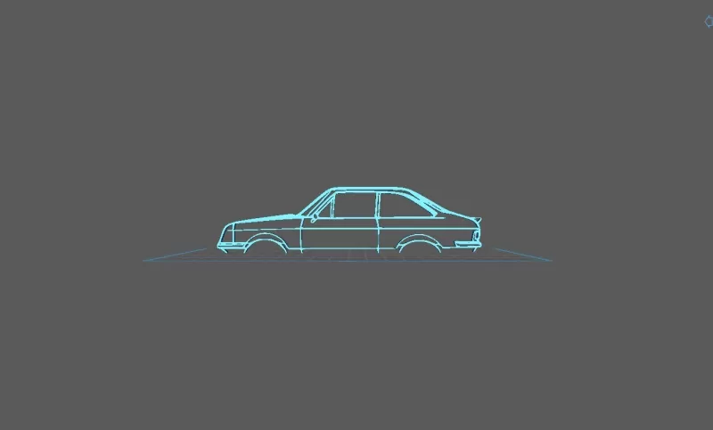 Ford - Escort MK2 RS 1800 Wall Art - Model preview 1