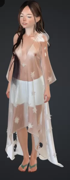 Frau im durchsichtigen kleid - Model preview 1