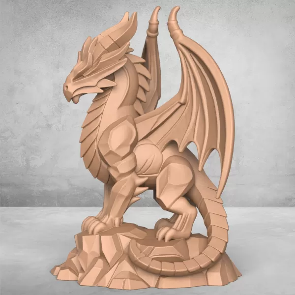 Ancient Dragon Statue - Model preview 3