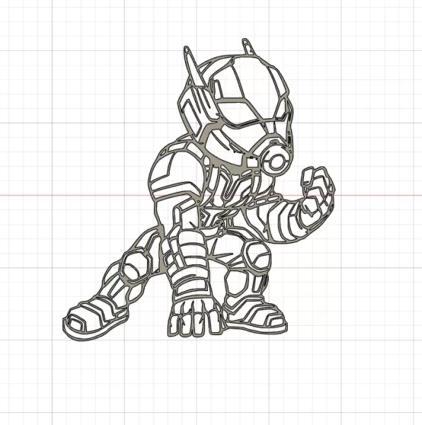 Silhouette Ant Man - Marvel wall art - Model preview 1