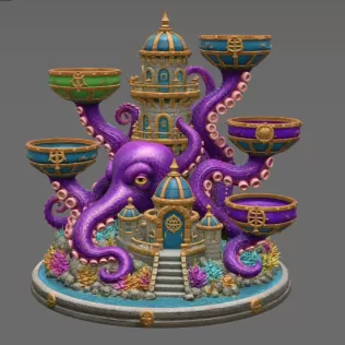 Kraken Citadel Organizer STL File for 3D Print - Model thumbnail 6