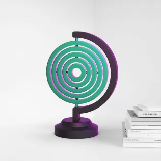 3D Gyroscope Fidget, Desktop Gyroscope Model, Desk Toy - Model thumbnail 3