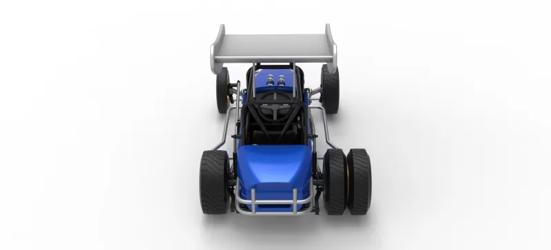 Vintage Winged Supermodified stock car for Dirt V2 Scale 1:25 - Model preview 17
