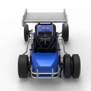 Vintage Winged Supermodified stock car for Dirt V2 Scale 1:25 - Model thumbnail 17