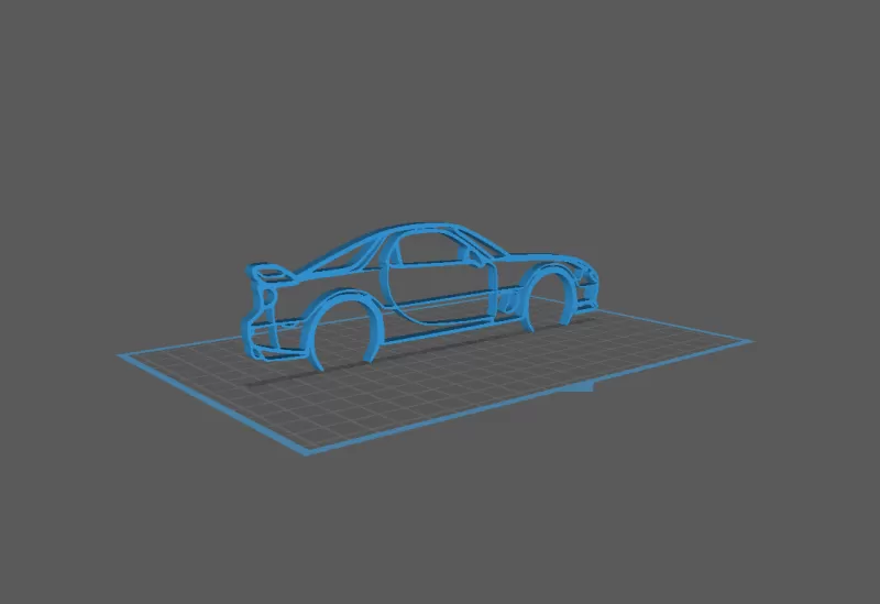 Mazda - FD RX-7 Wall Art - Model preview 1