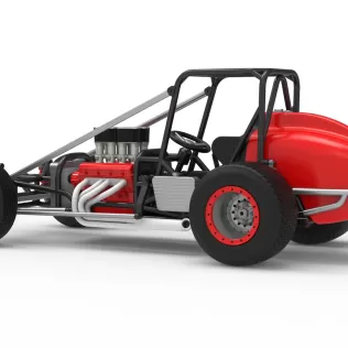 Dirt Silver Crown Champ car Base Scale 1:25 - Model thumbnail 13