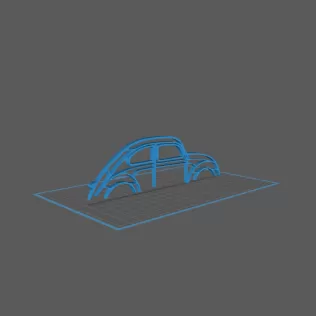 Volkswagen - Beetle retro Wall Art - Model thumbnail 1