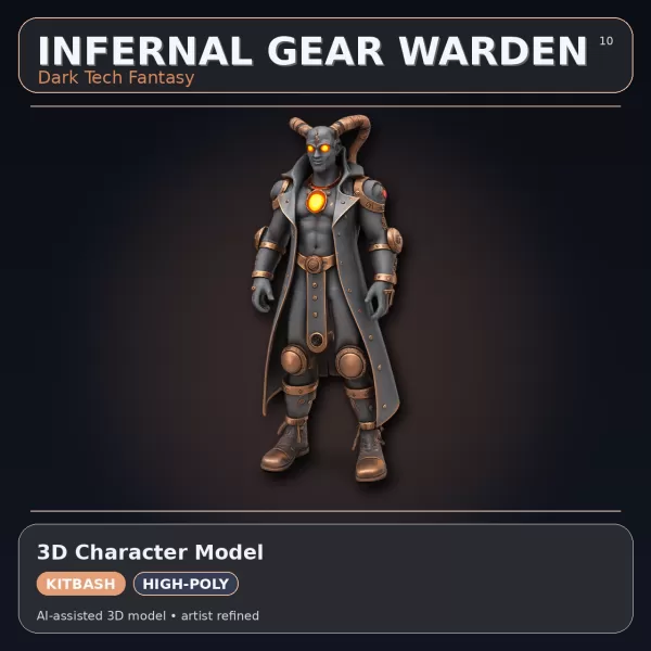 Mythic & Mech Character Collection – High-Poly Kitbash 3D Model - Model preview 20