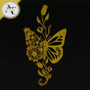 Butterfly - Silhouette - 2D Wall Art Decor
